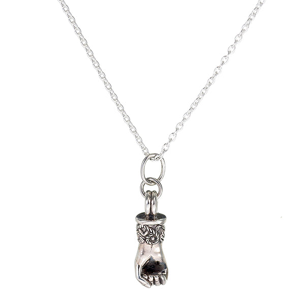 Mano Figa Pendant | Sterling Silver Italian Good Luck Talisman